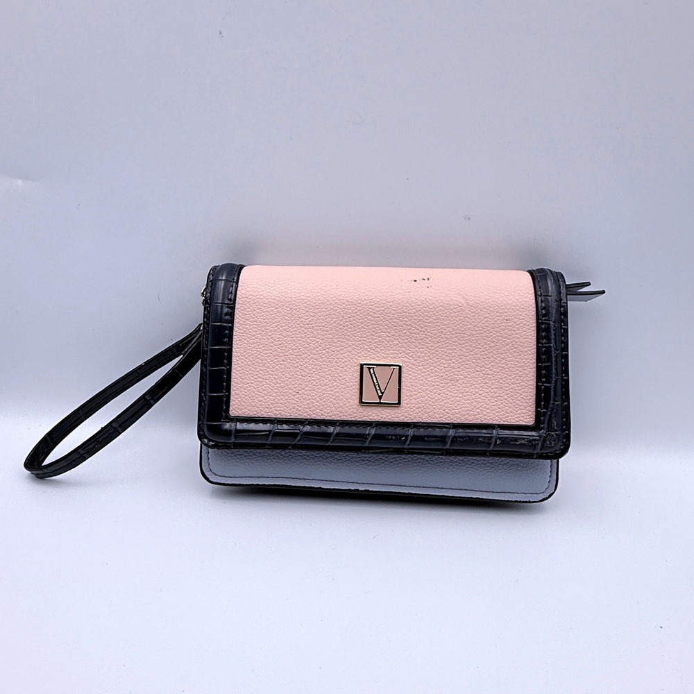 Victoria's Secret Crossbody Bag Small Pink Grey Croc Trim Colorblock‎ Handbag